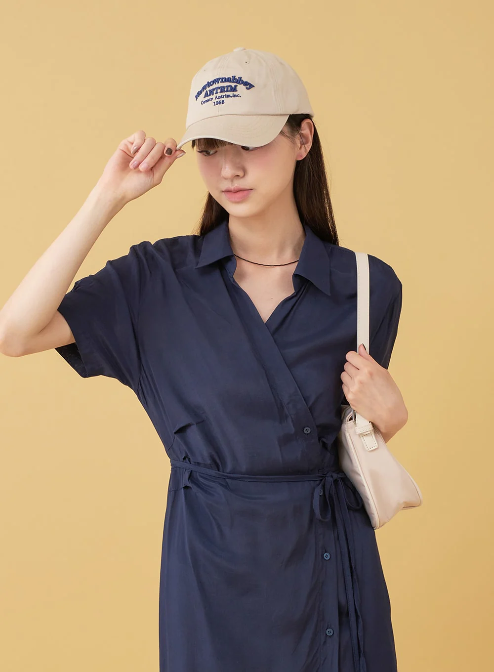 New Town Lettered Cotton Baseball Cap OU13 - Image 7