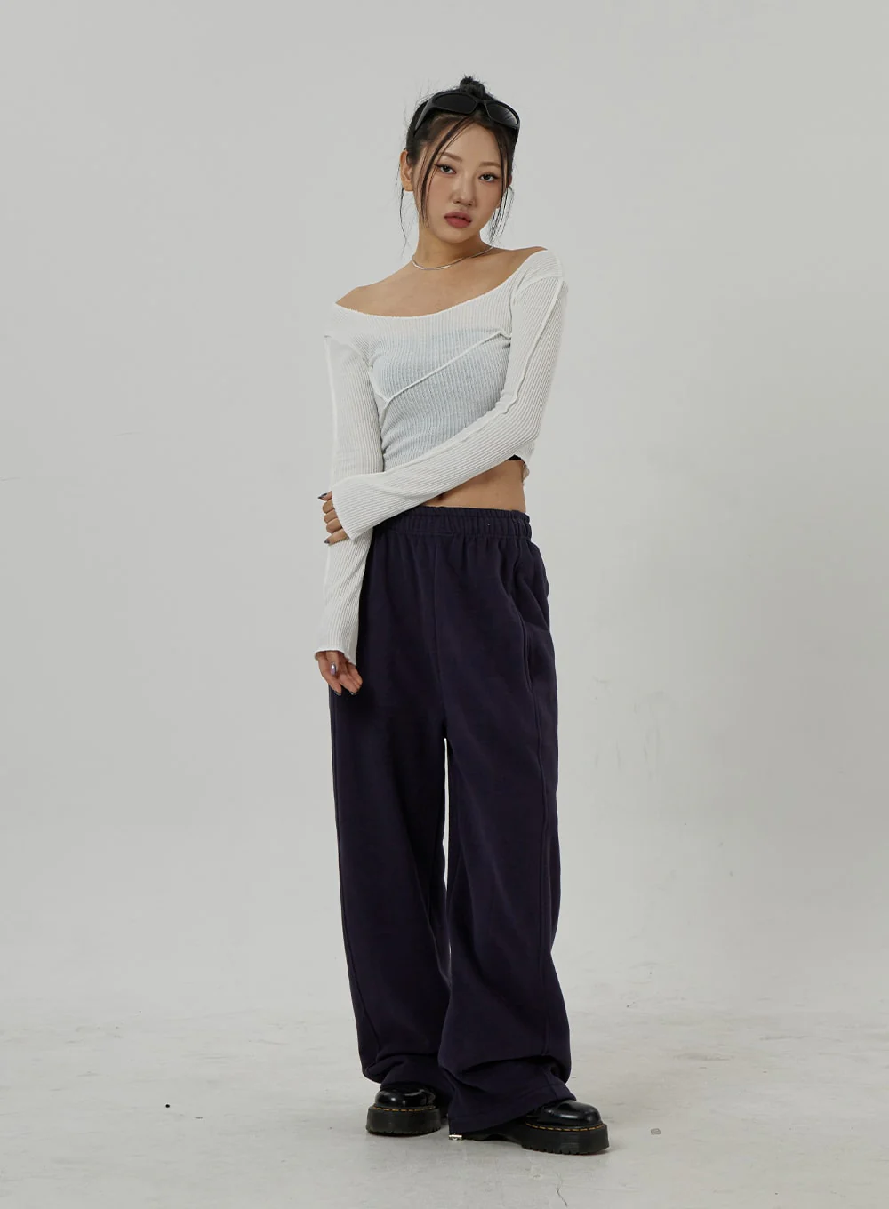 Off-Shoulder Mesh Cropped Top CD20 - Image 3