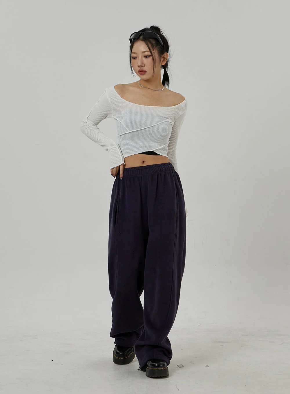 Off-Shoulder Mesh Cropped Top CD20 - Image 4