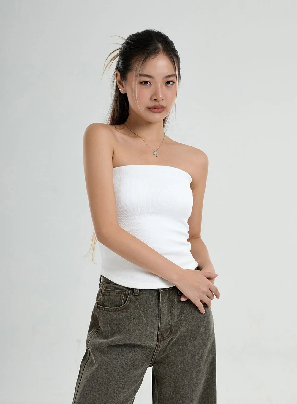 Off-Shoulder Semi Crop Top CO28 - Image 14