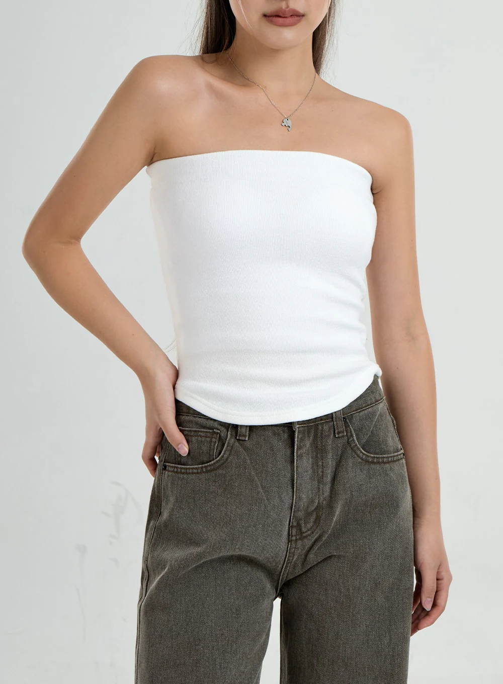 Off-Shoulder Semi Crop Top CO28 - Image 5