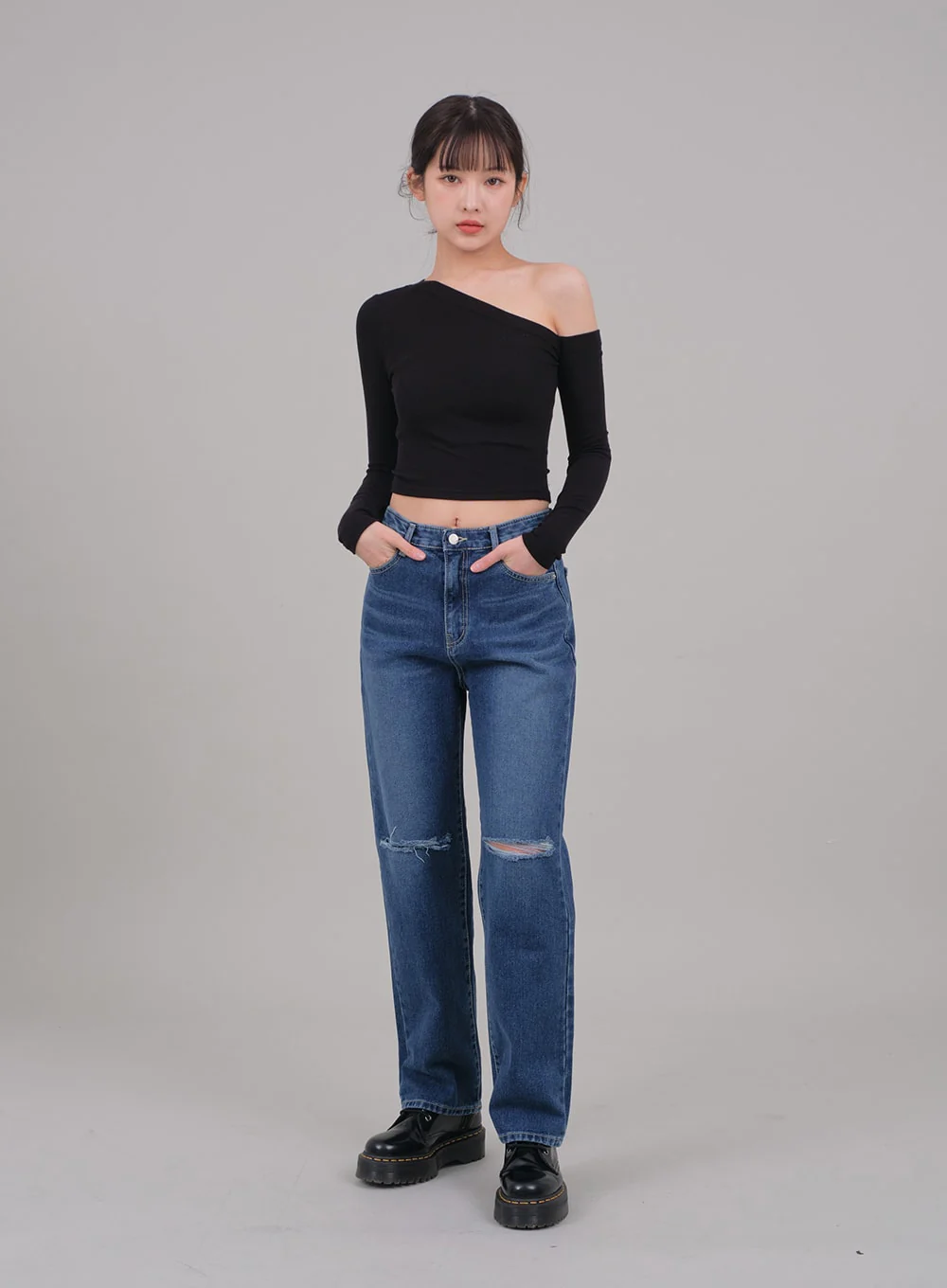 One Shoulder Crop Top C2701 - Image 8