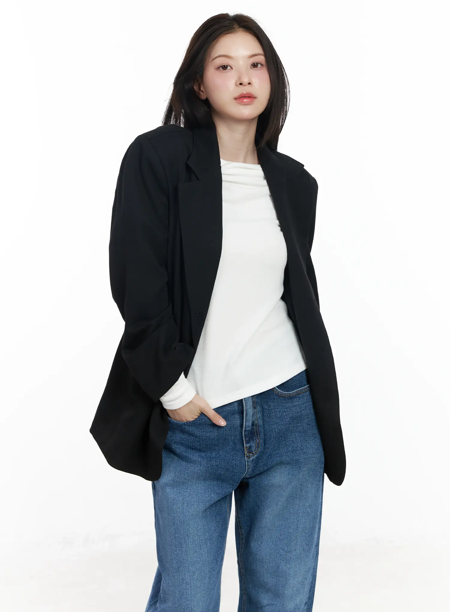 Oversized Blazer Jacket IF524 - Image 9