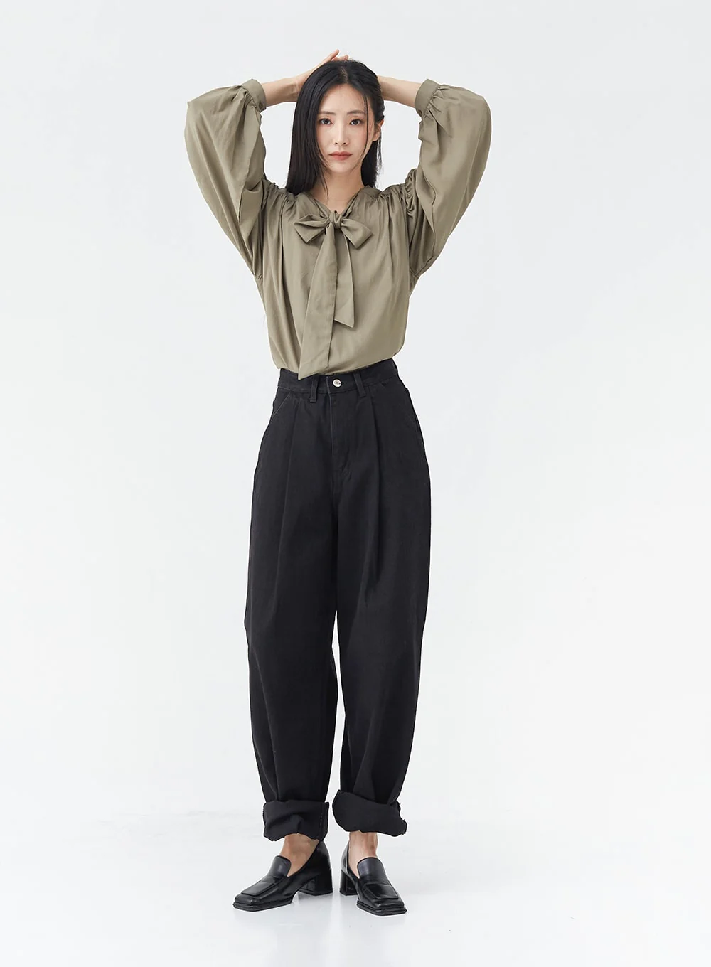 Pintuck Black Jeans OG18 - Image 11