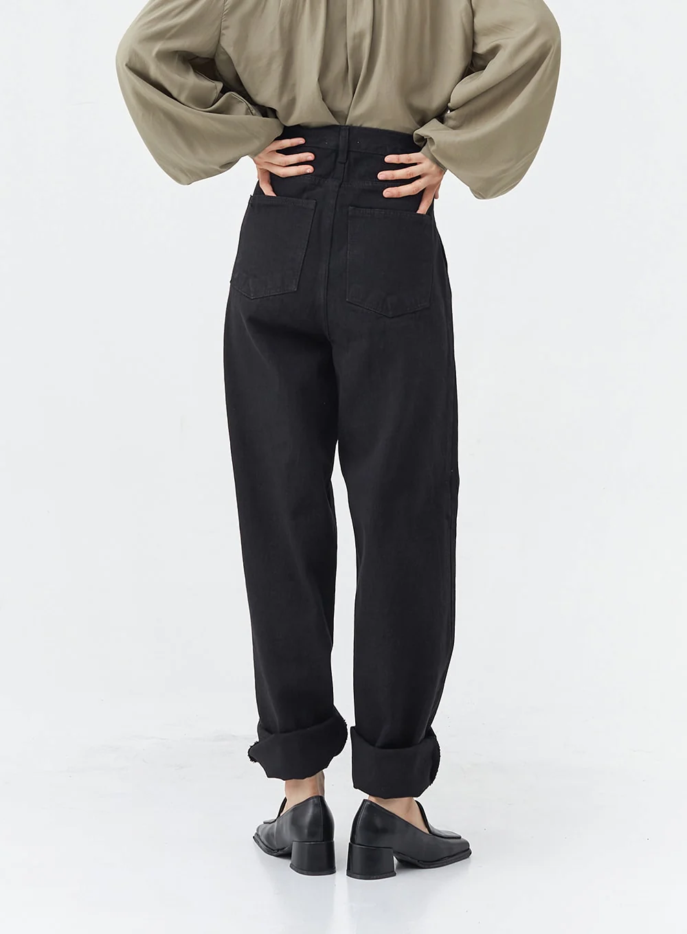 Pintuck Black Jeans OG18 - Image 4