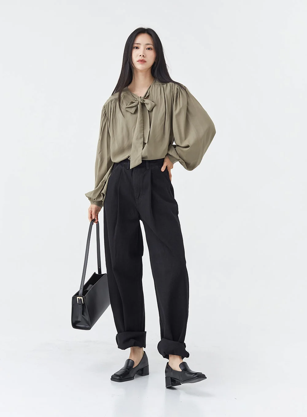 Pintuck Black Jeans OG18 - Image 9