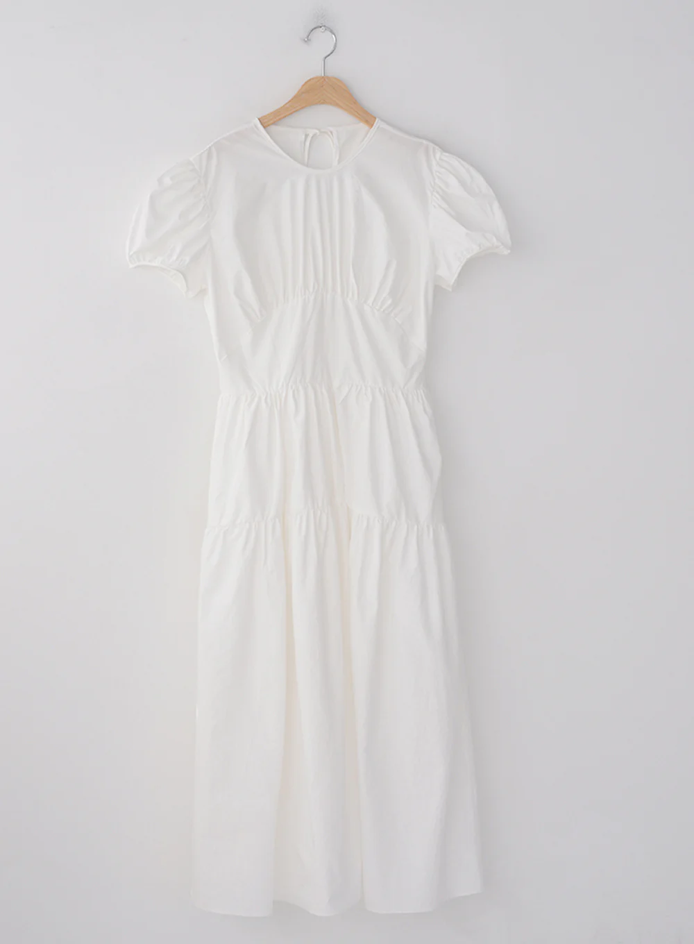 Puff Sleeve Dress with Ribbon Back - Image 10