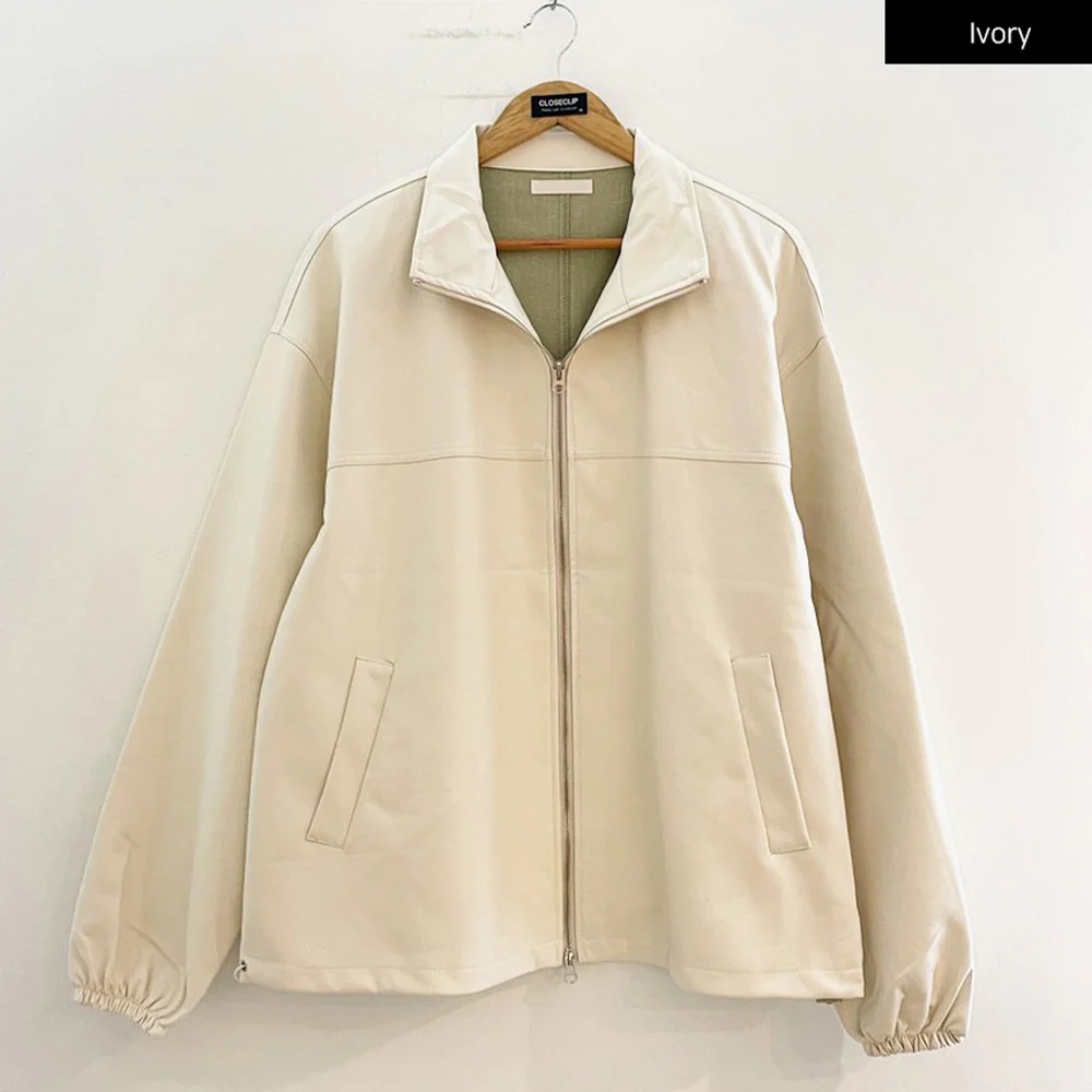 Relaxed Fit Faux Leather Jacket J24 - Image 17