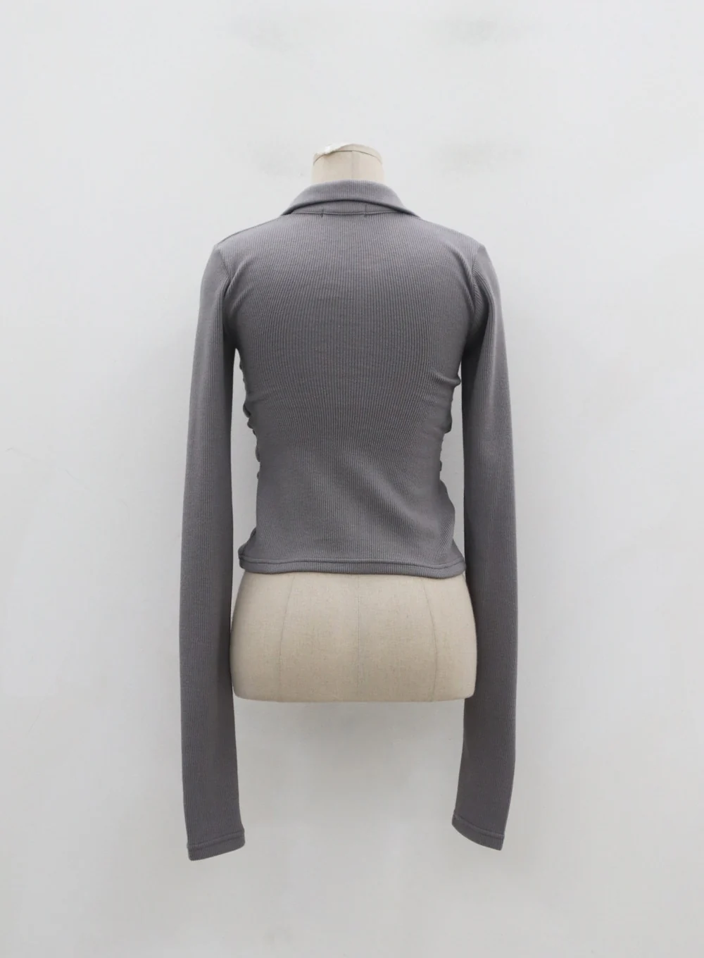 Ruffle Zipper Long Sleeve Top ID08 - Image 23