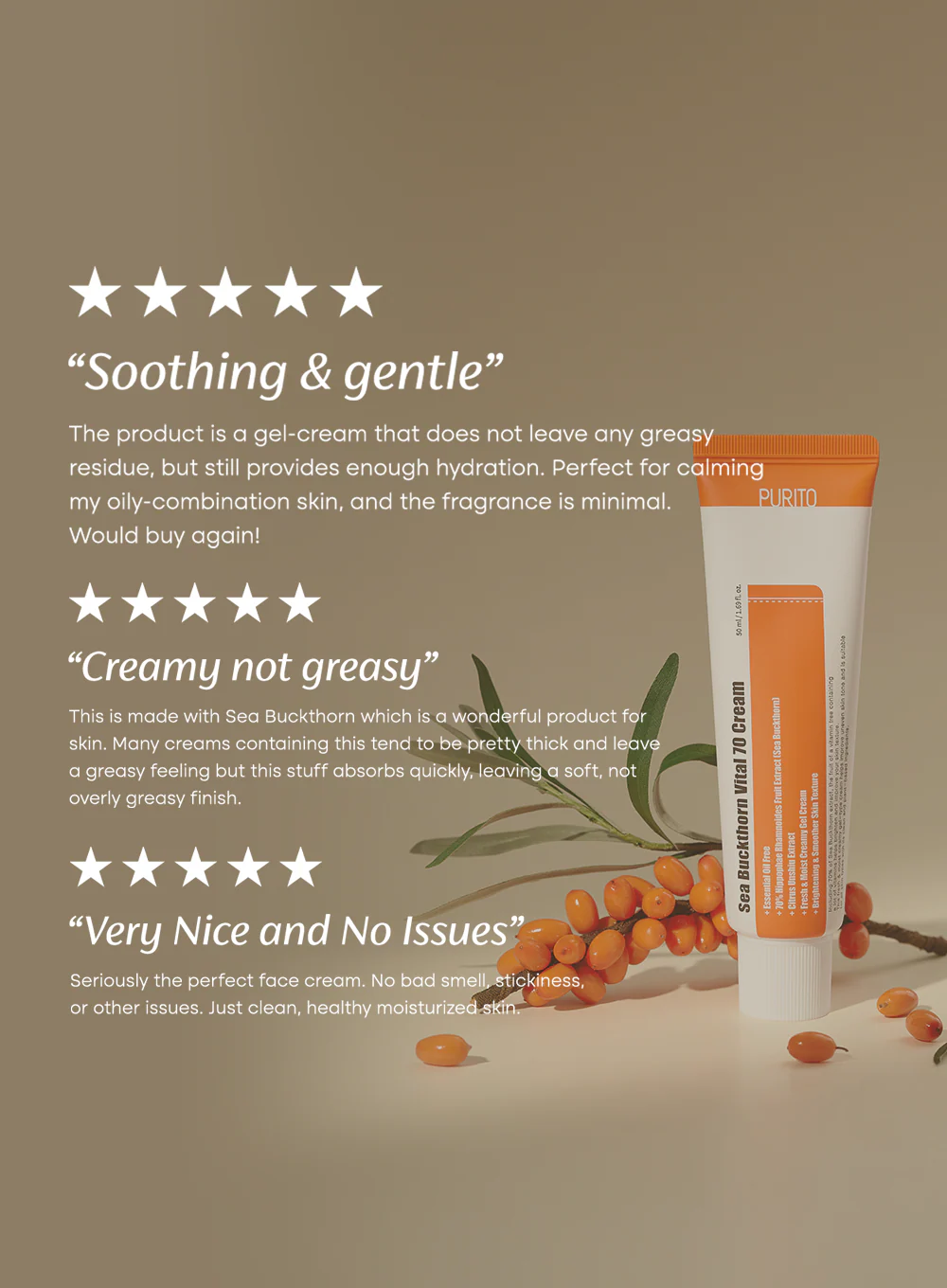 Sea Buckthorn Vital 70 Cream (50ml) - Image 4