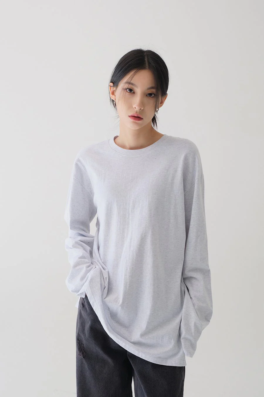 Side Slit Layered Basic T - Image 4