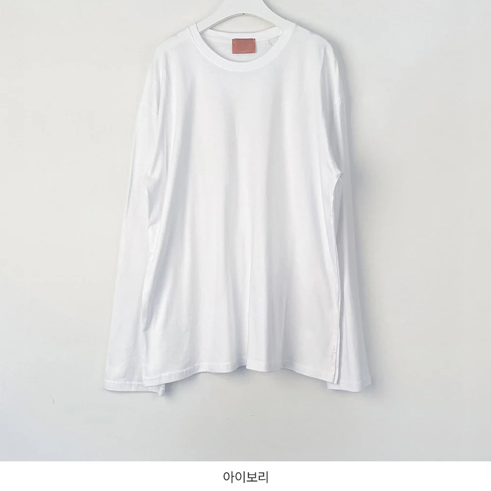 Side Slit Layered Basic T - Image 8