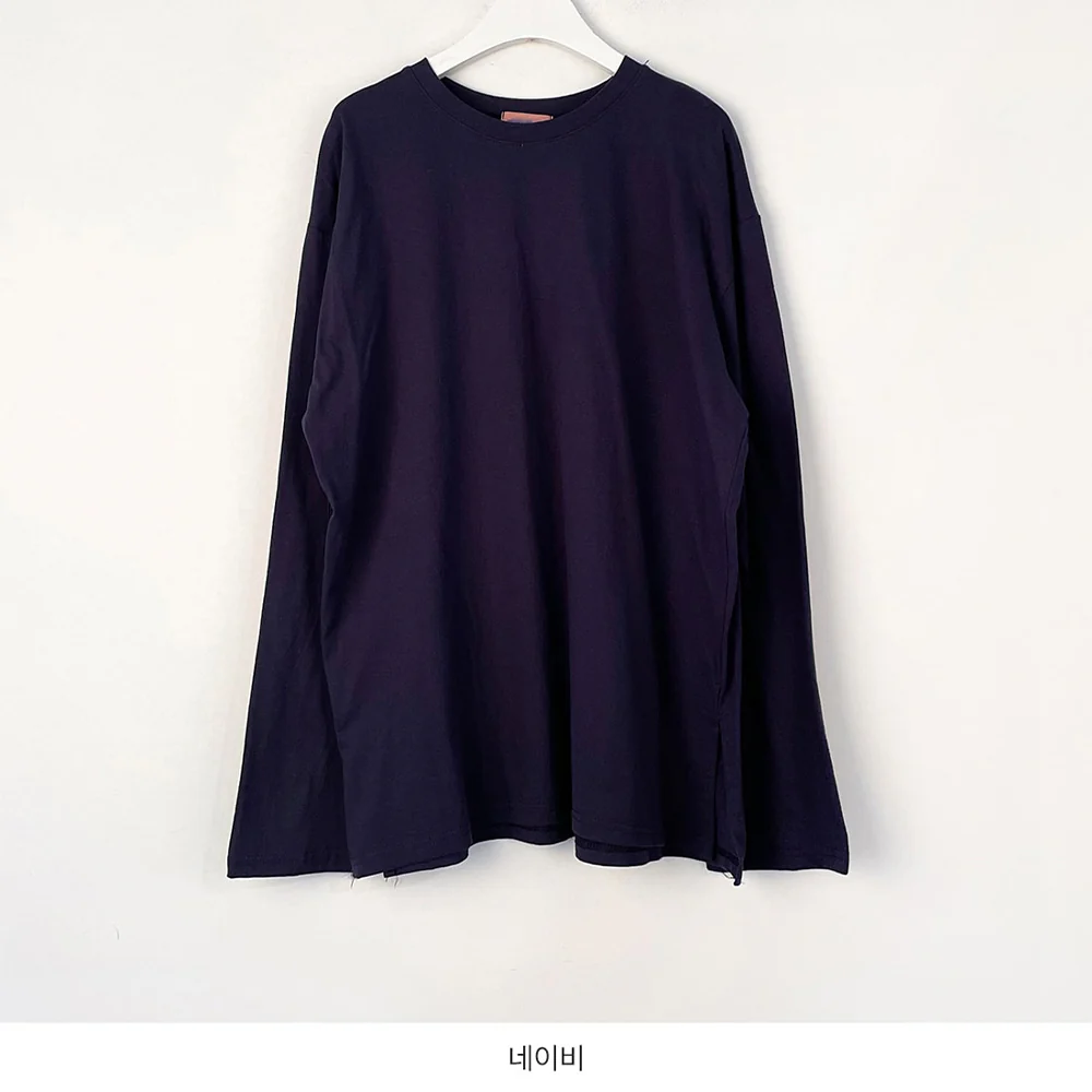 Side Slit Layered Basic T - Image 9