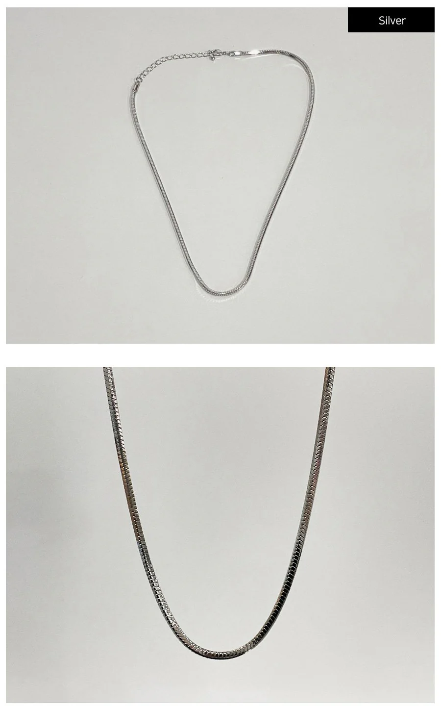 Silver Chain Necklace CM6 - Image 6