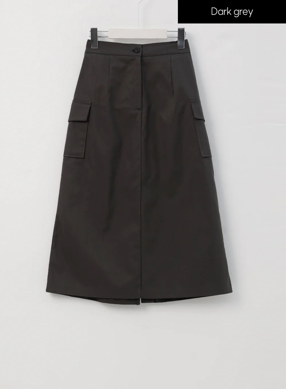 Simple High Waist Button Cargo Long Skirt CO05 - Image 13