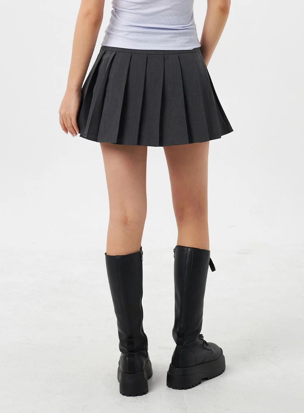 Simple Pleated Mini Skirt CY309 - Image 7