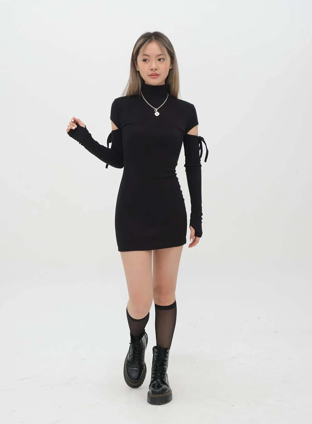 Slim Cut-Out Mini Dress C2001 - Image 4