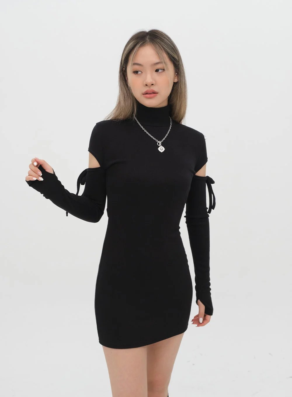 Slim Cut-Out Mini Dress C2001 - Image 5