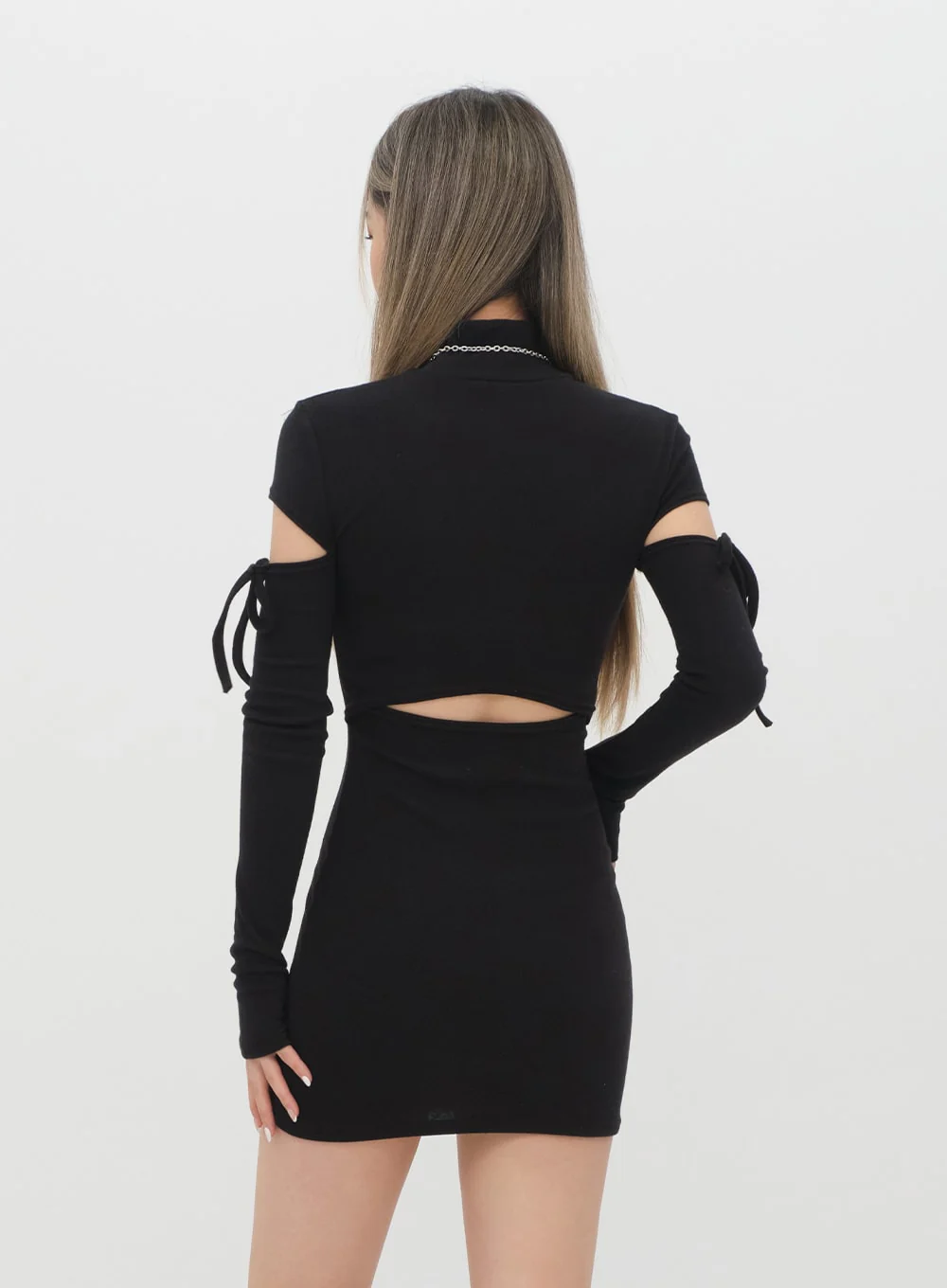 Slim Cut-Out Mini Dress C2001 - Image 6