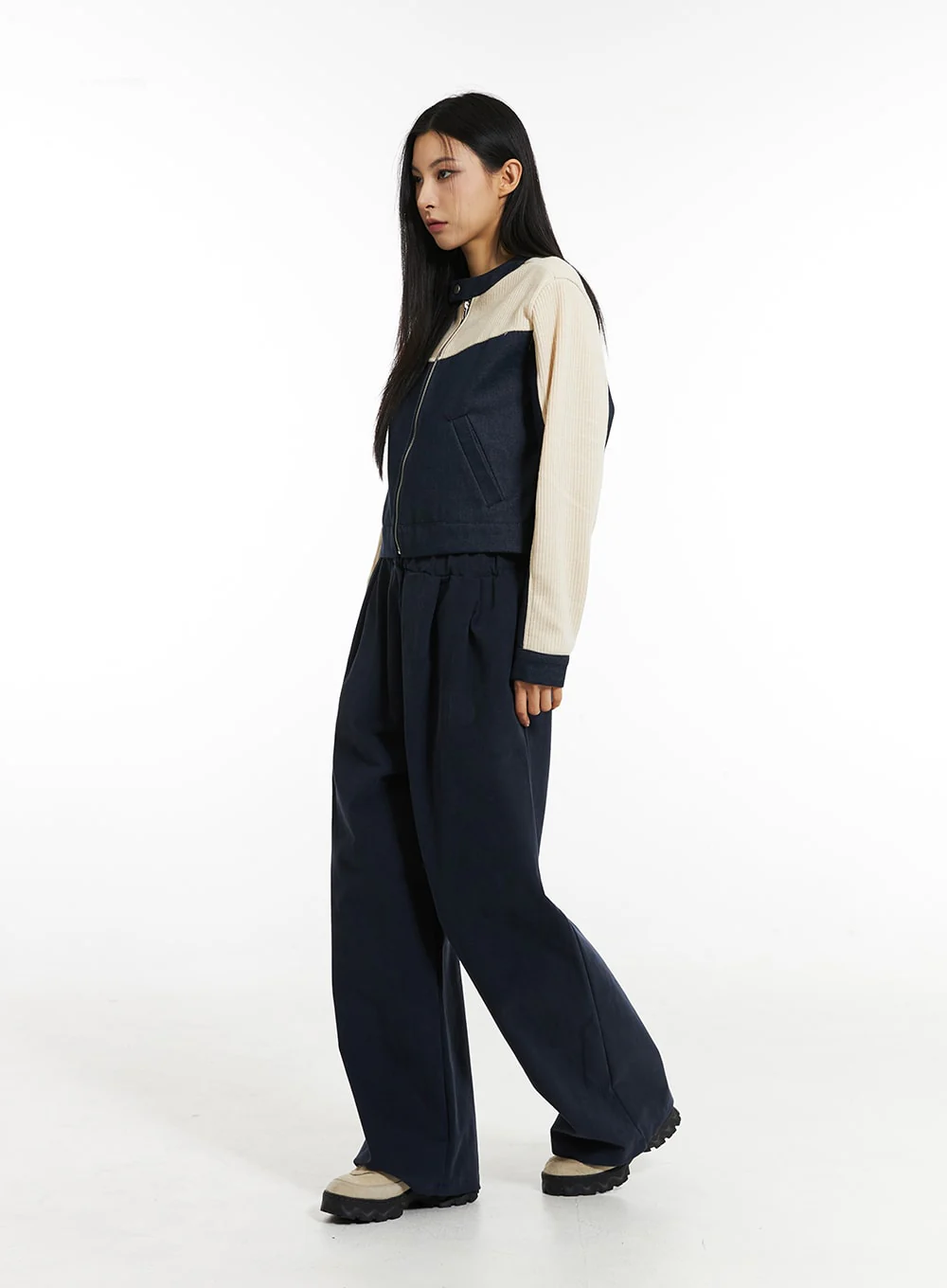 Slim Fit Color Block Jacket IN308 - Image 6