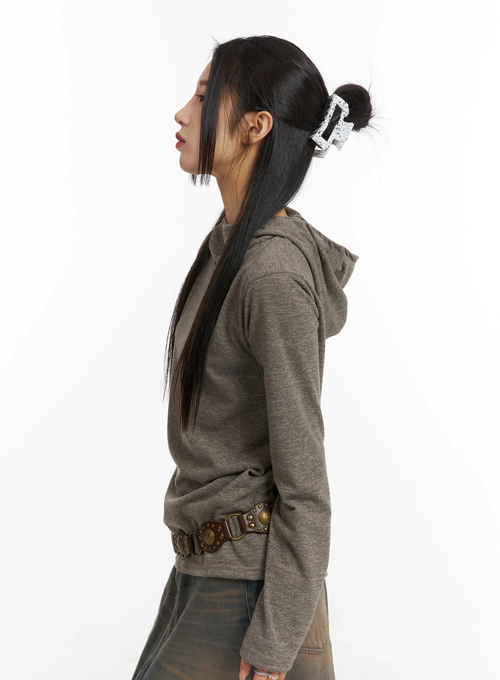 Slim Fit Hooded Top CJ418 - Image 5