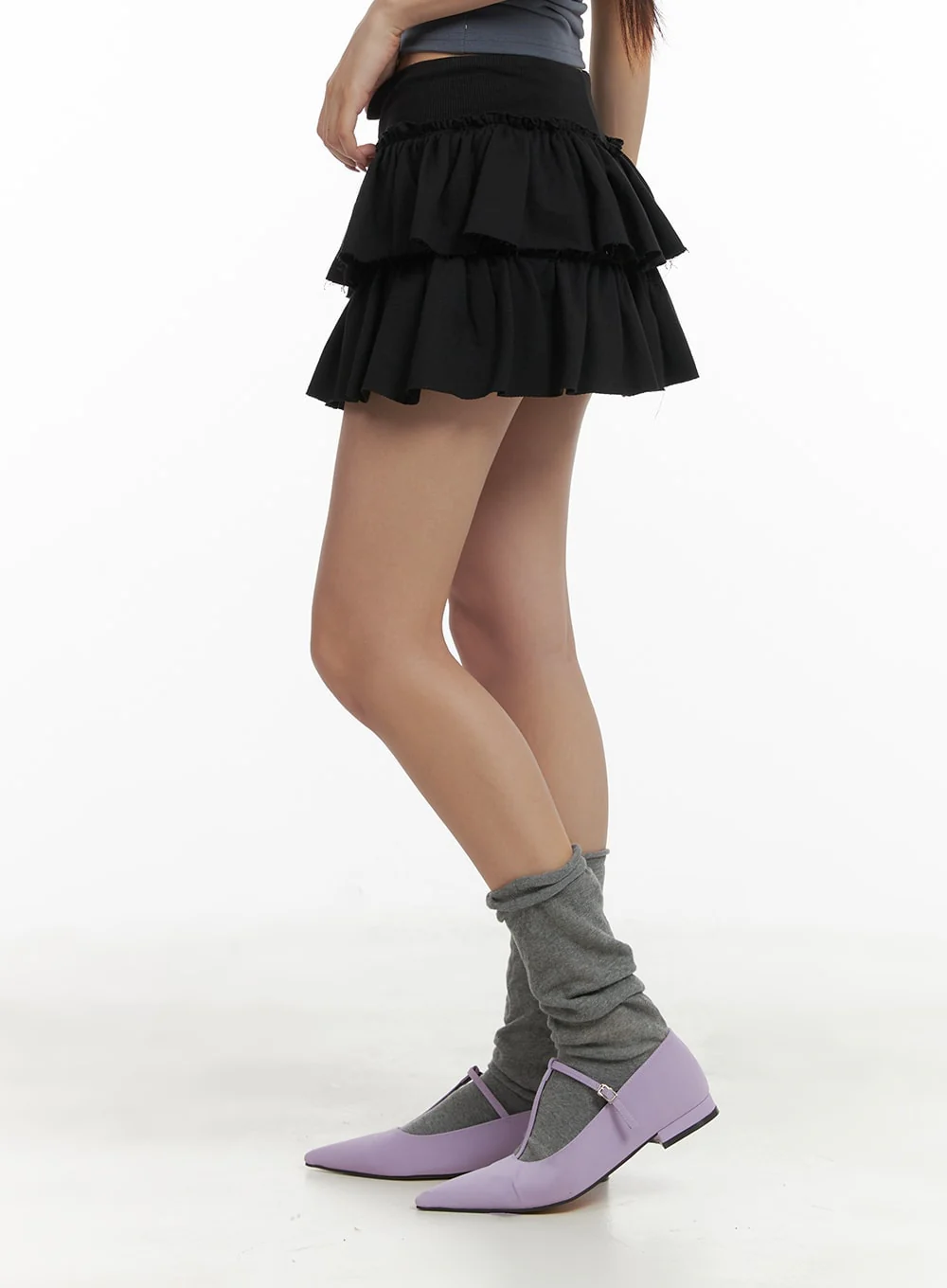 String Frill Mini Skort CA409 - Image 3