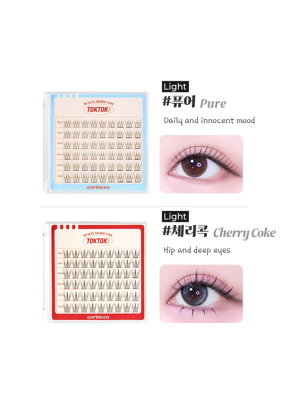TOKTOKHARA No Glue Eyelash – Light (54pcs) - Image 12