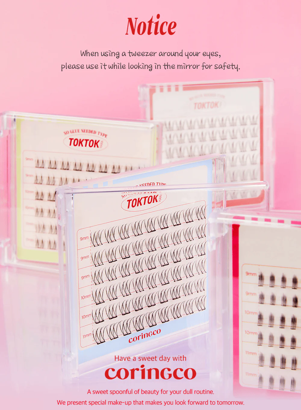 TOKTOKHARA No Glue Eyelash – Light (54pcs) - Image 21