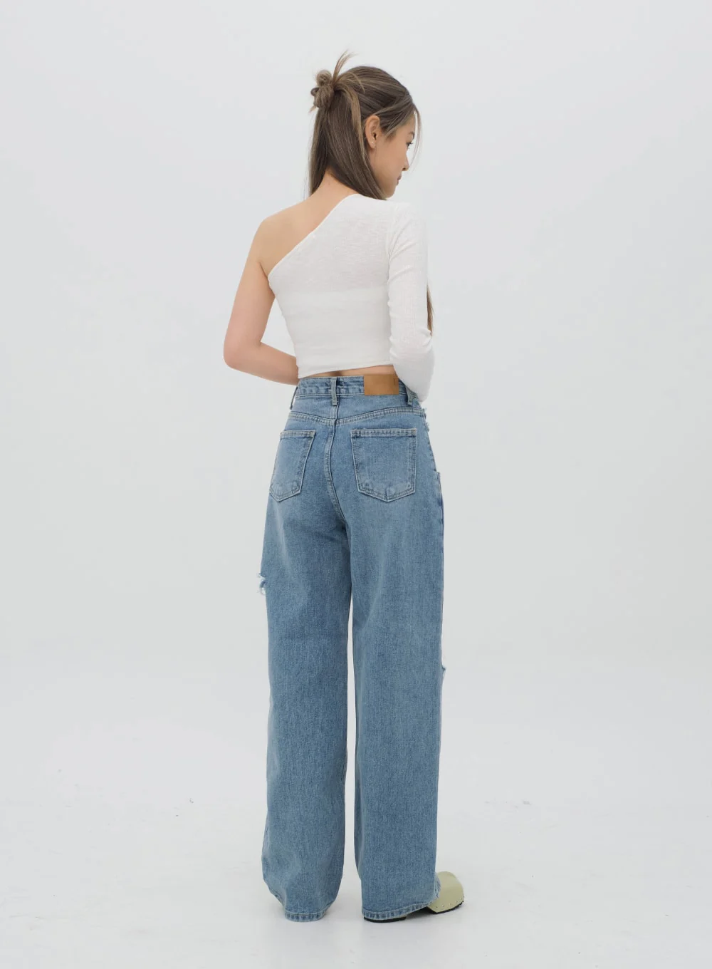 Torn Wide Leg Jeans C1002 - Image 13