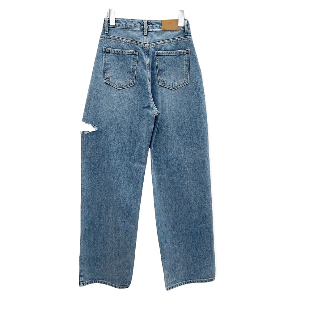 Torn Wide Leg Jeans C1002 - Image 17