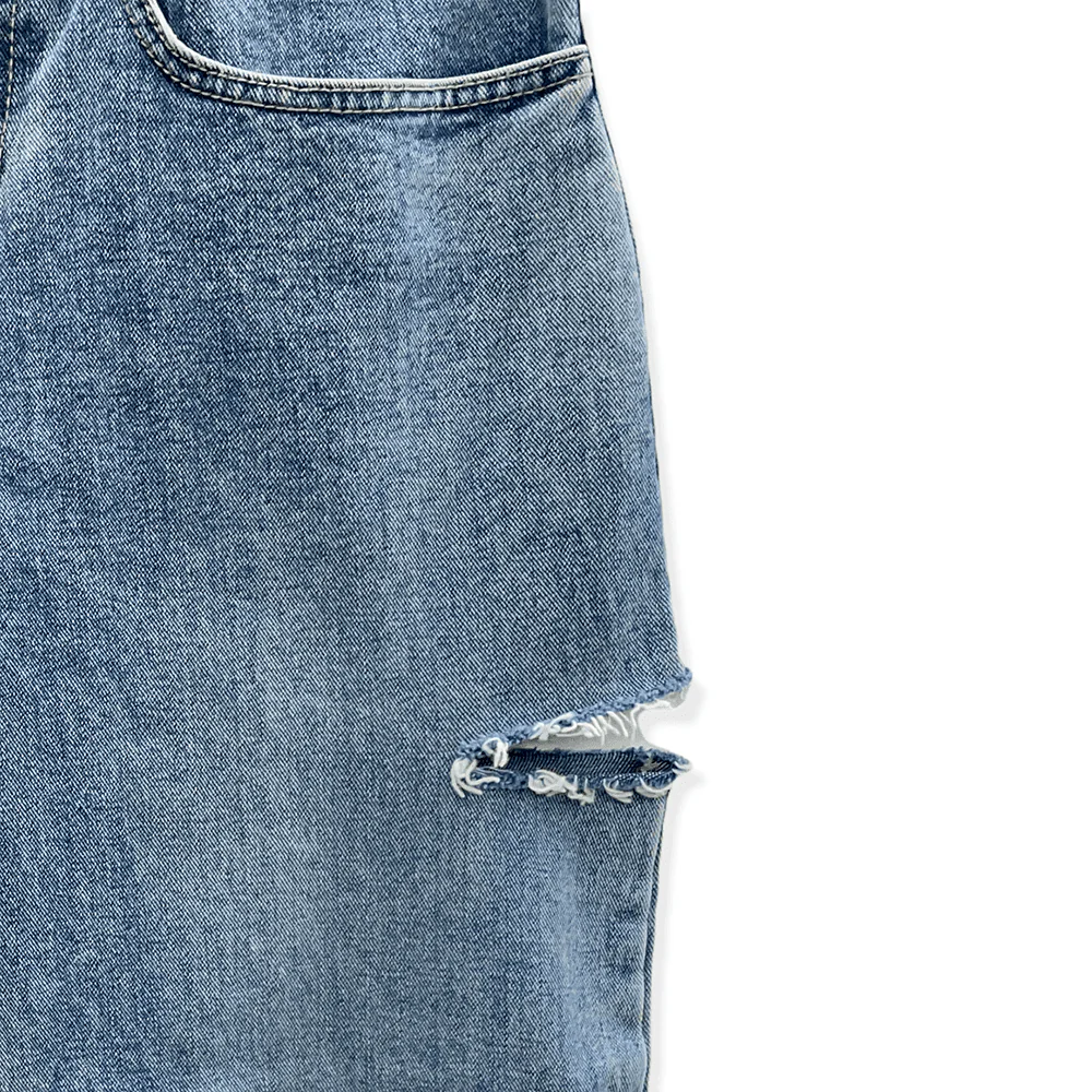 Torn Wide Leg Jeans C1002 - Image 18