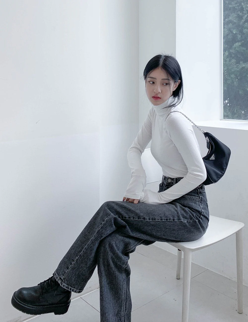 Turtleneck Warmer Crop Top CN08 - Image 10