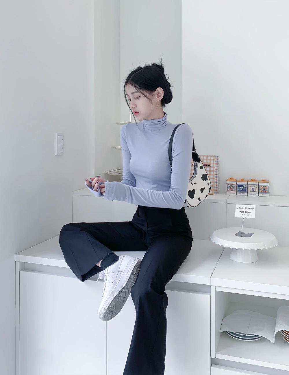 Turtleneck Warmer Crop Top CN08 - Image 13