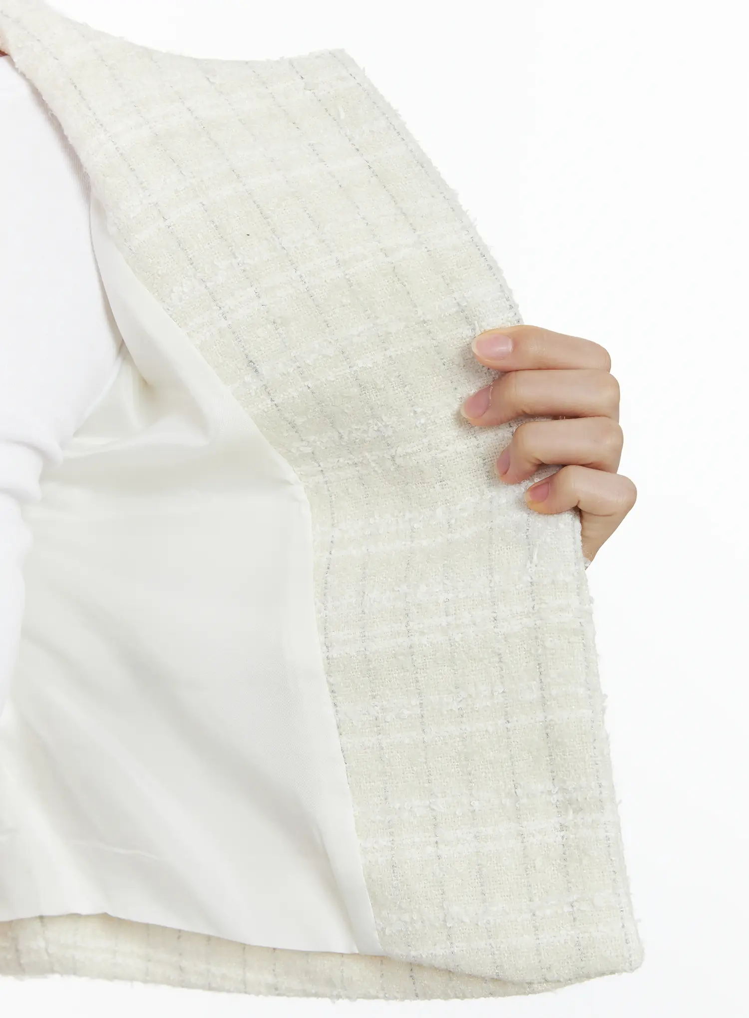 Tweed Button-Up Jacket IF520 - Image 5