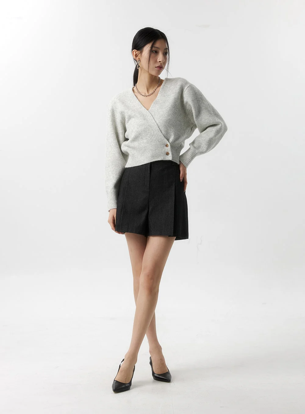 V-Neck Wrap Cardigan IS315 - Image 4