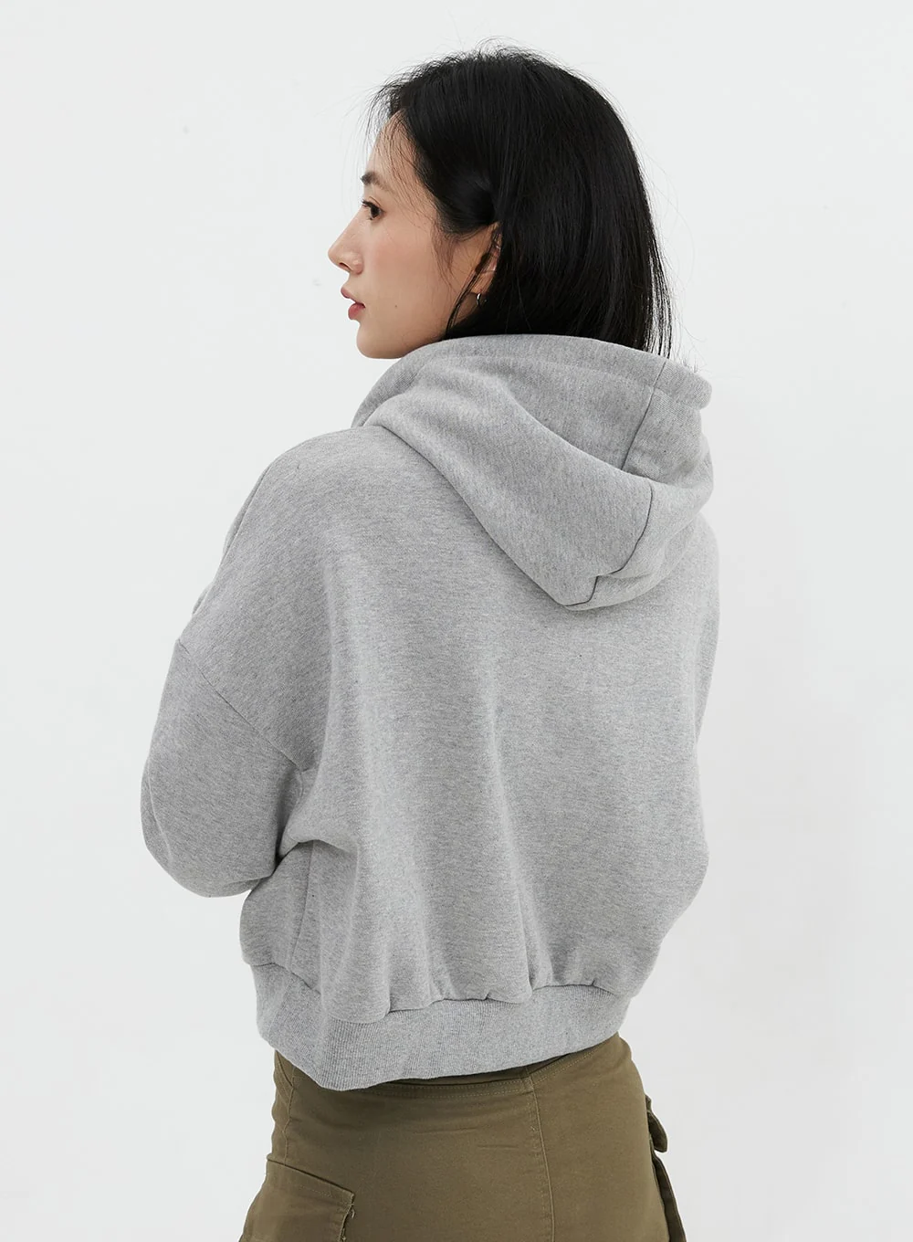 Varsity Cropped Hooded Sweatshirt OS326 - Image 9