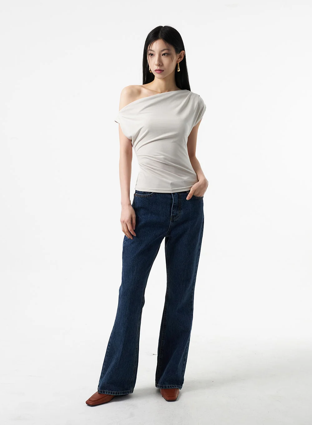 Wide Bootcut Jeans IA325 - Image 3