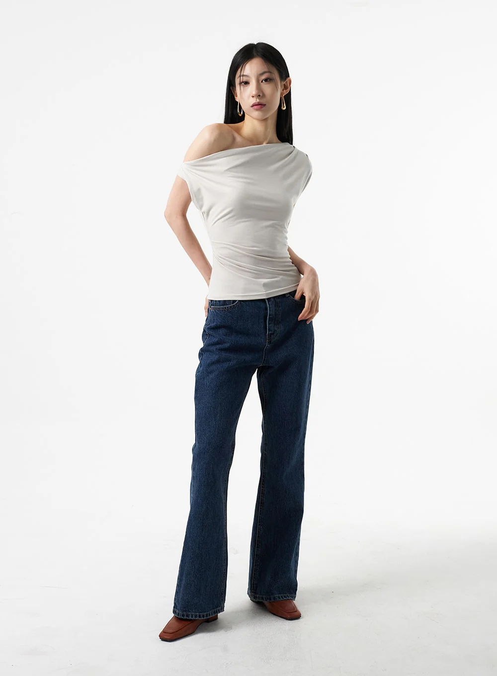 Wide Bootcut Jeans IA325 - Image 7