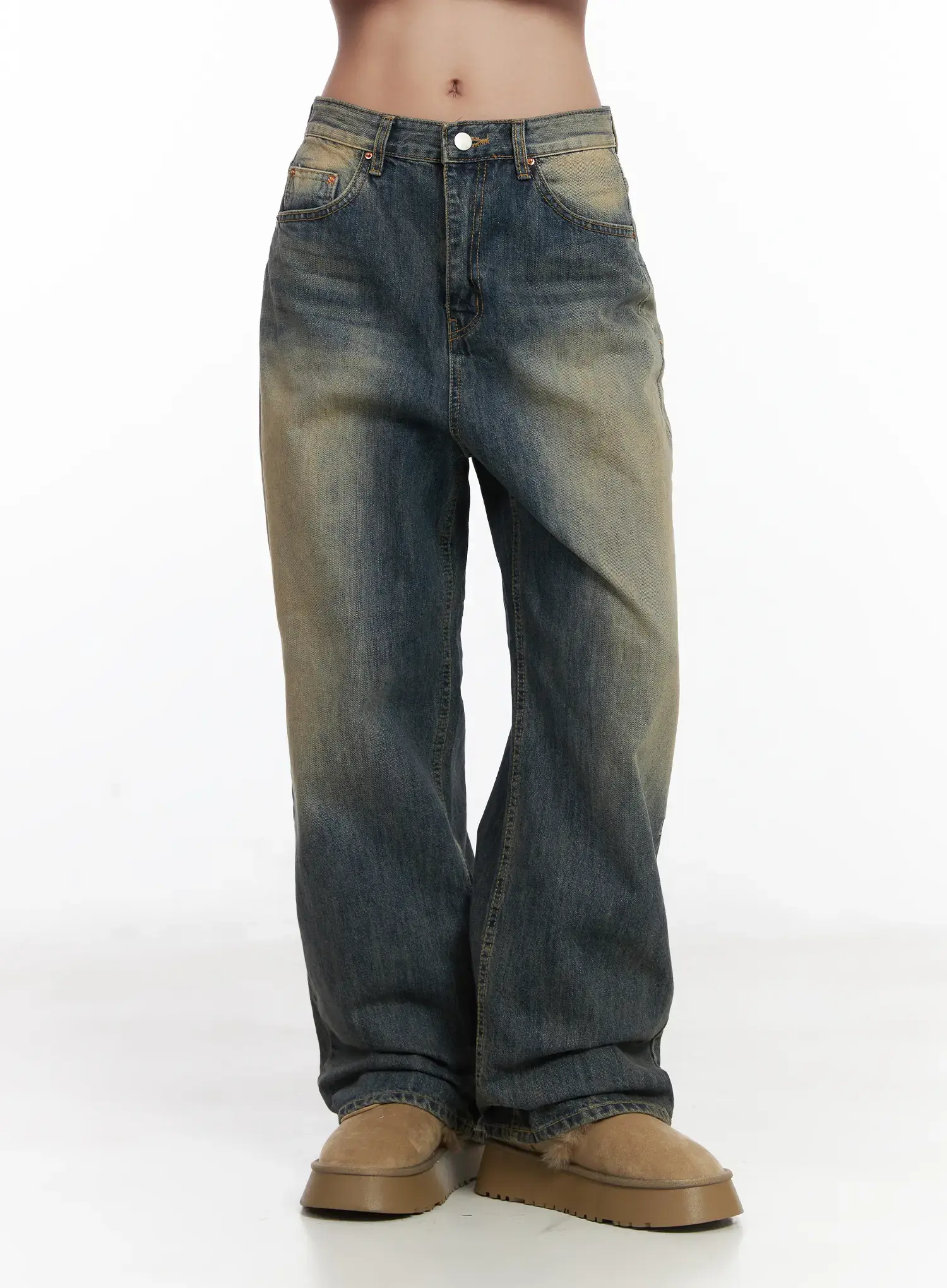 Wide Washed Jeans CS06 - Image 10
