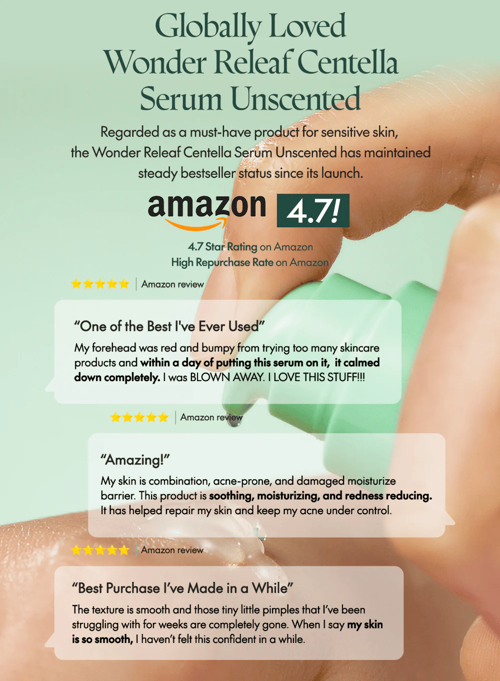 Wonder Releaf Centella Serum Unscented (mini) (15ml) - Image 4