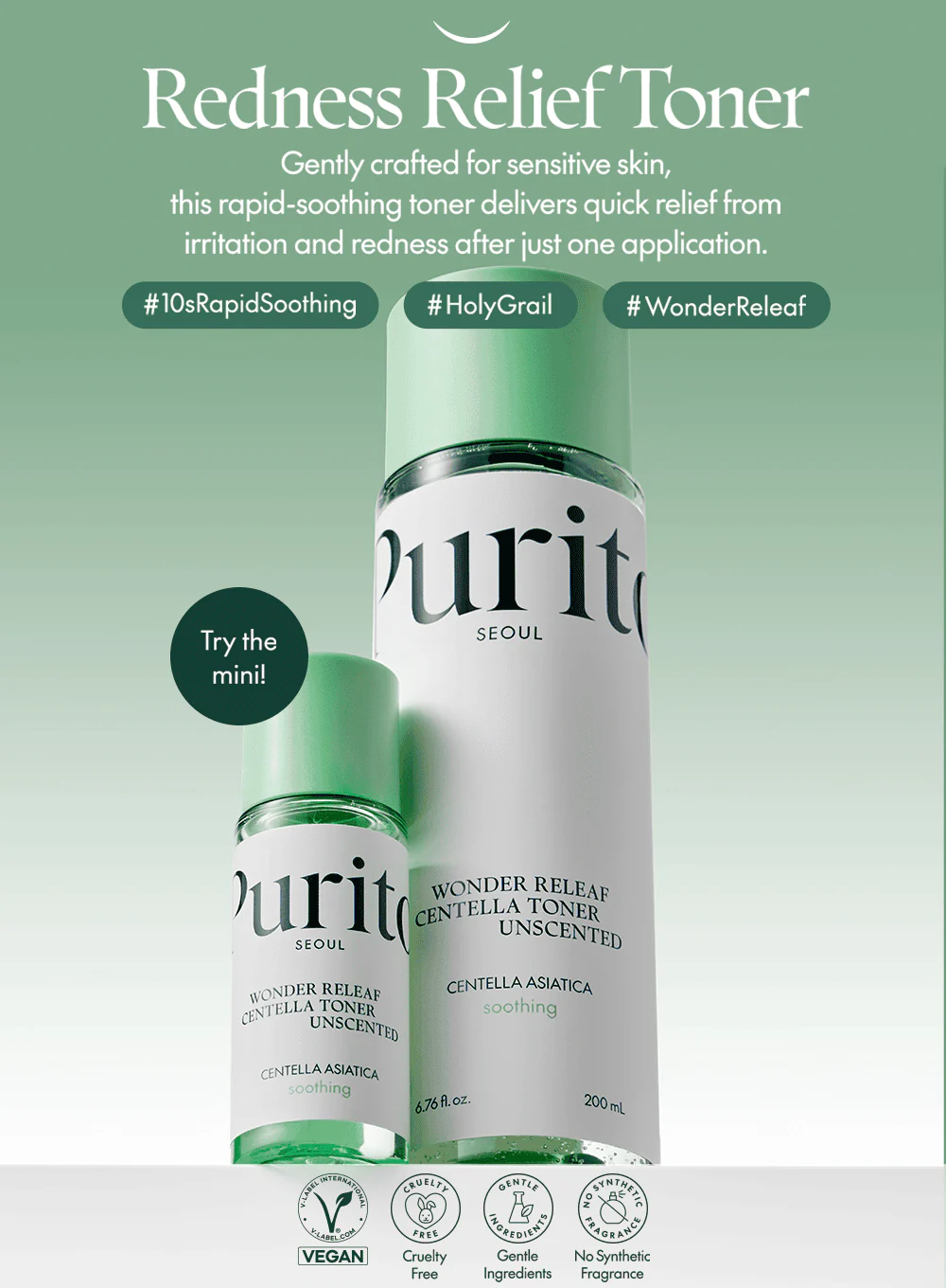 Wonder Releaf Centella Toner Unscented (mini) (30ml) - Image 3